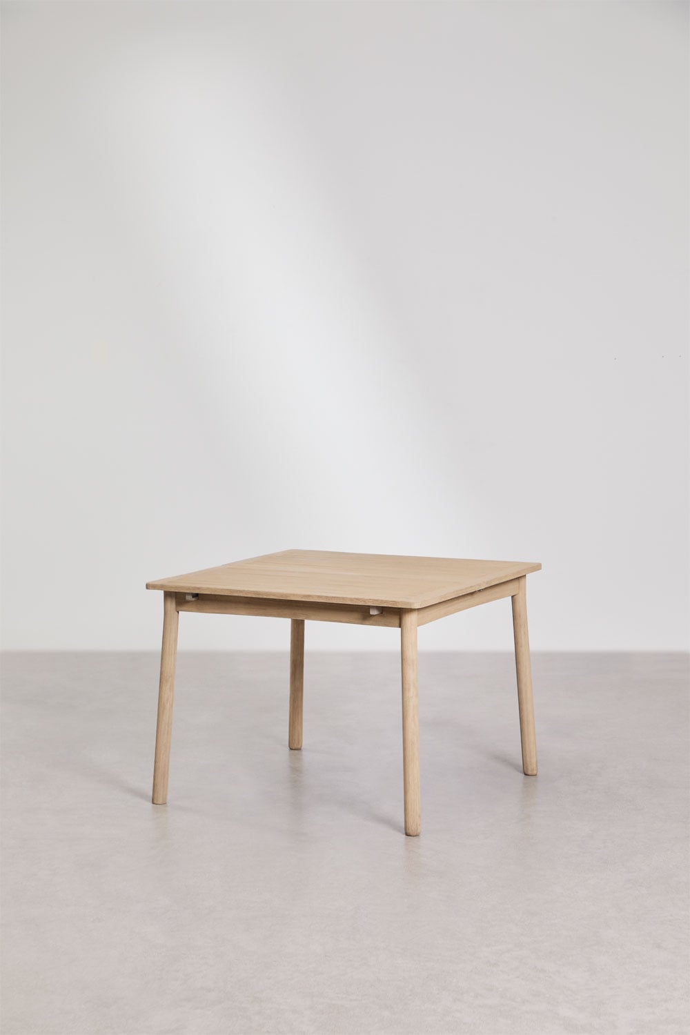 Table à manger extensible 100-160x100 cm en bois d'acacia Karvia