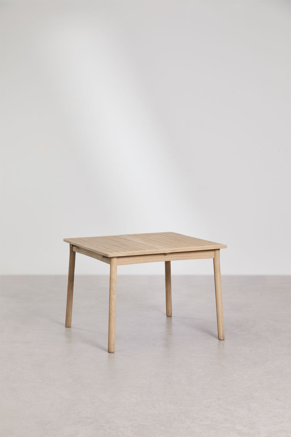 Table à manger extensible 100-160x100 cm en bois d'acacia Karvia