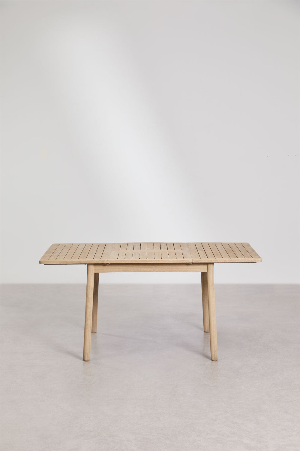 Table à manger extensible 100-160x100 cm en bois d'acacia Karvia
