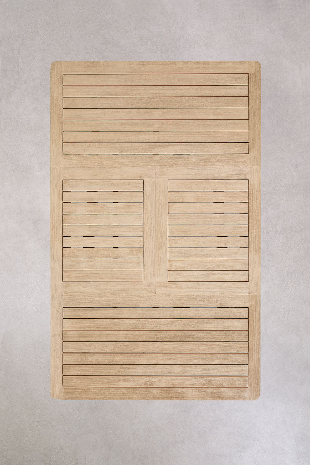 Table à manger extensible 100-160x100 cm en bois d'acacia Karvia