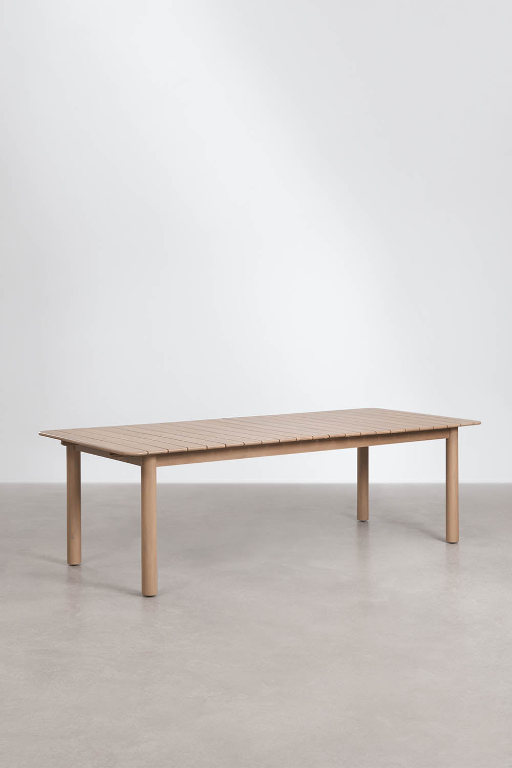 Table à manger rectangulaire extensible 250-310x105 cm en bois d'acacia Duala