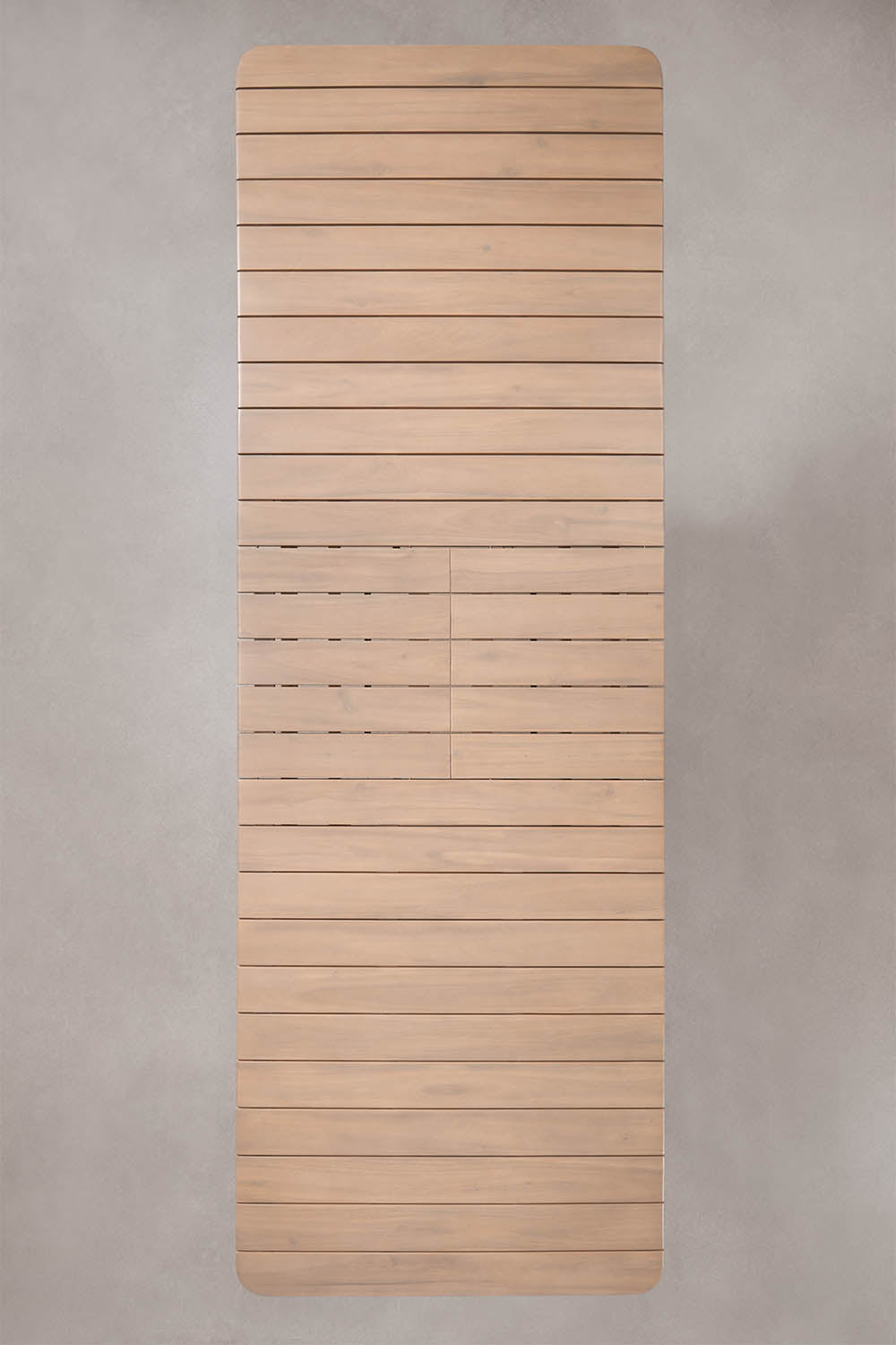 Table à manger rectangulaire extensible 250-310x105 cm en bois d'acacia Duala