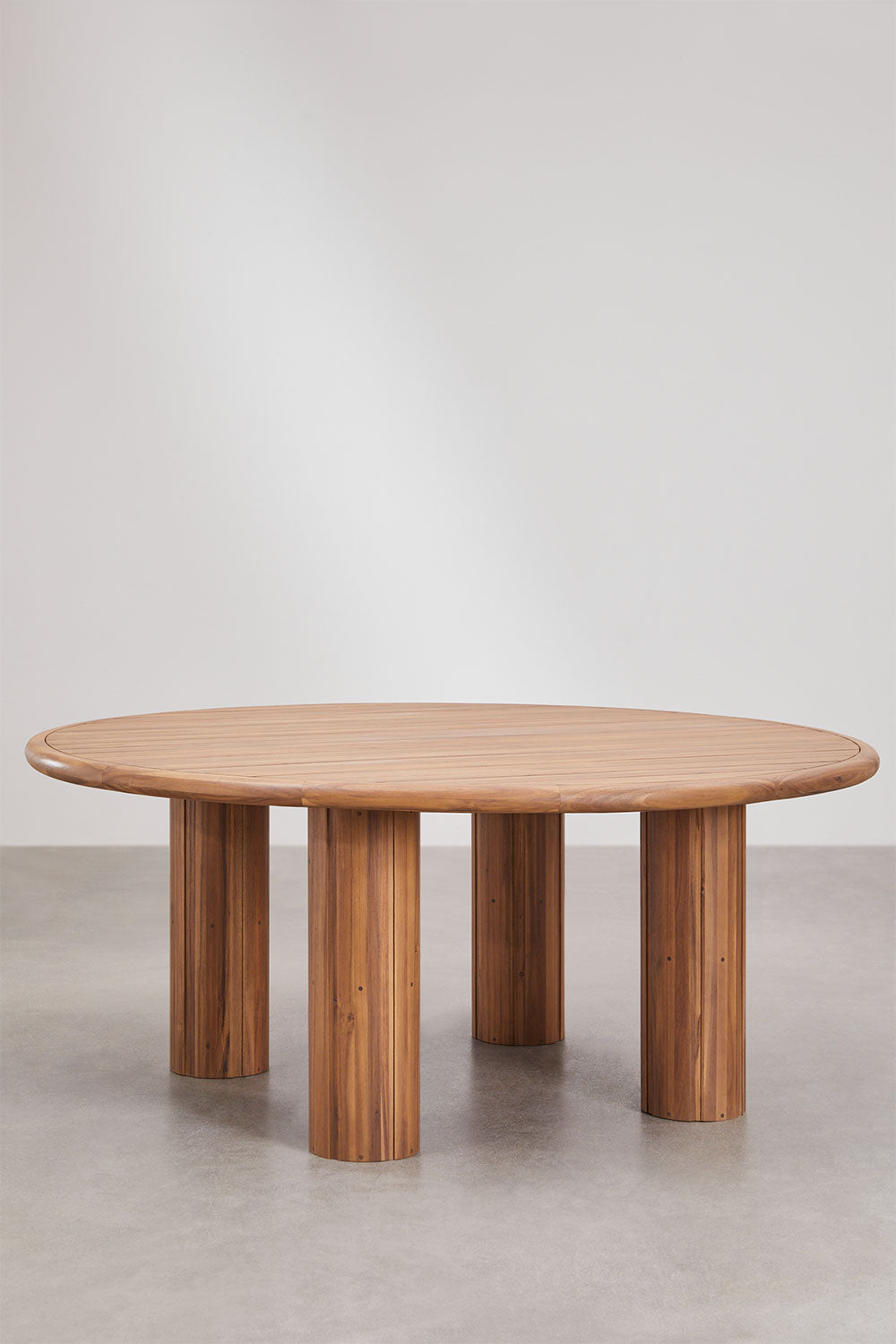 Table de salle à manger ronde en bois d'acacia Ginara