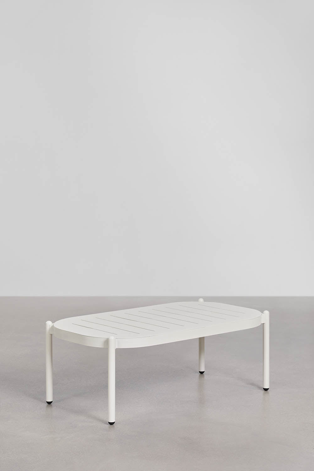 Table basse rectangulaire de jardin 95x55 cm en aluminium Duroli