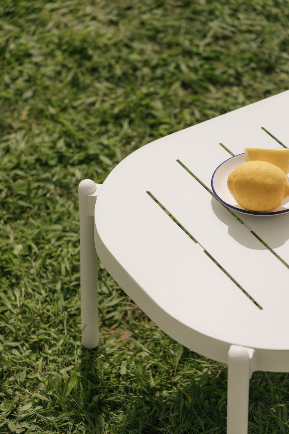 Table basse rectangulaire de jardin 95x55 cm en aluminium Duroli