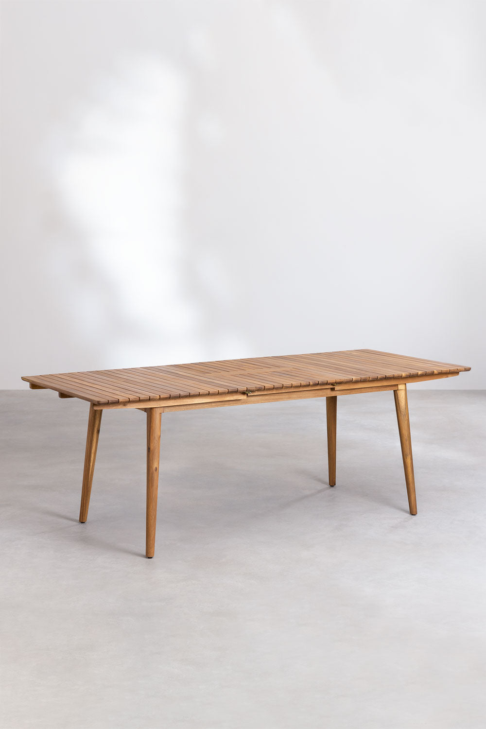 Table de jardin rectangulaire extensible 160-210x90 cm en bois d'acacia Tenay