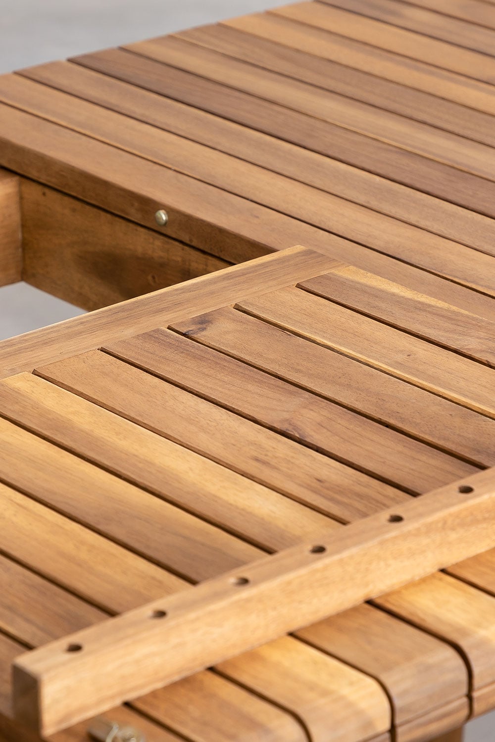 Table de jardin rectangulaire extensible 160-210x90 cm en bois d'acacia Tenay