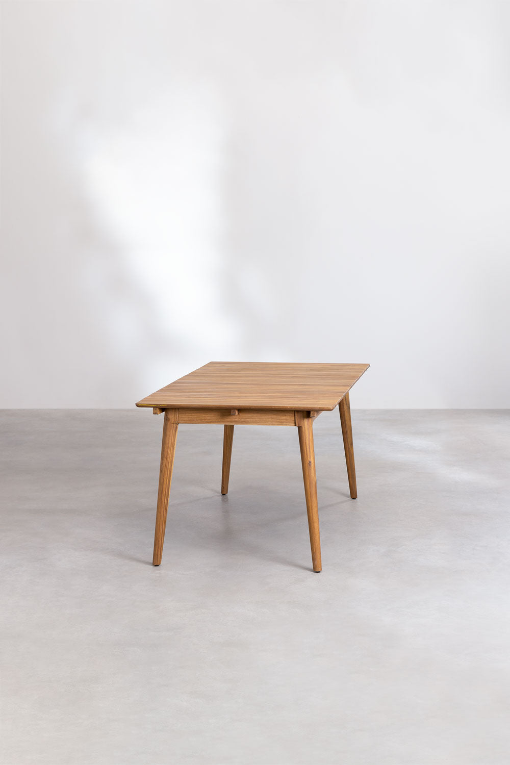 Table de jardin rectangulaire extensible 160-210x90 cm en bois d'acacia Tenay