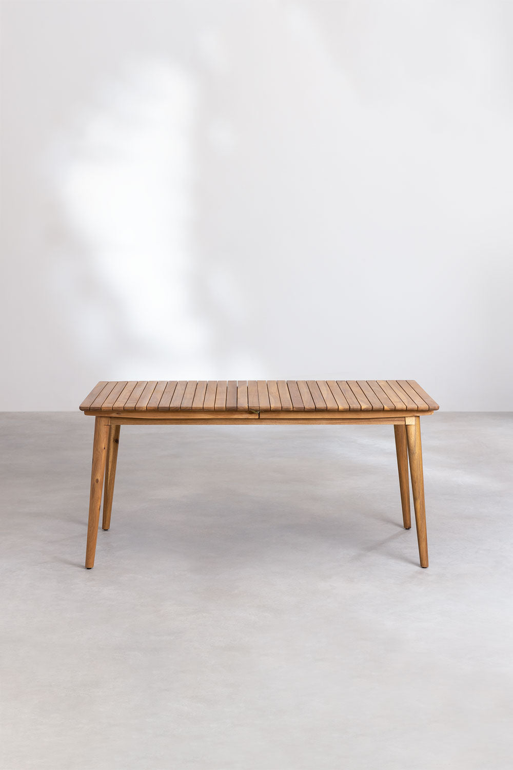 Table de jardin rectangulaire extensible 160-210x90 cm en bois d'acacia Tenay