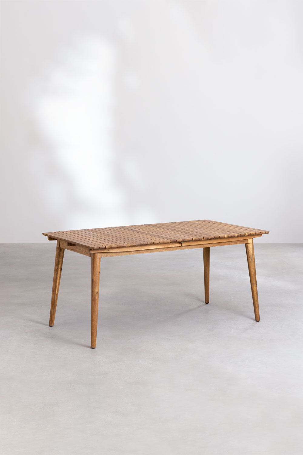 Table de jardin rectangulaire extensible 160-210x90 cm en bois d'acacia Tenay