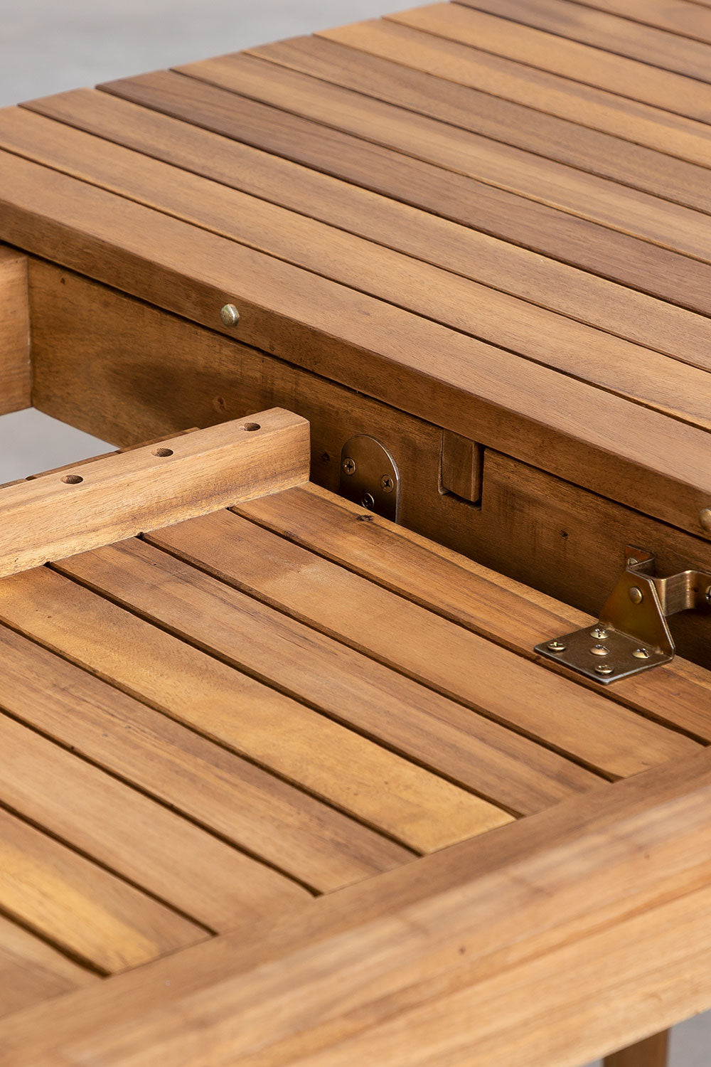 Table de jardin rectangulaire extensible 160-210x90 cm en bois d'acacia Tenay