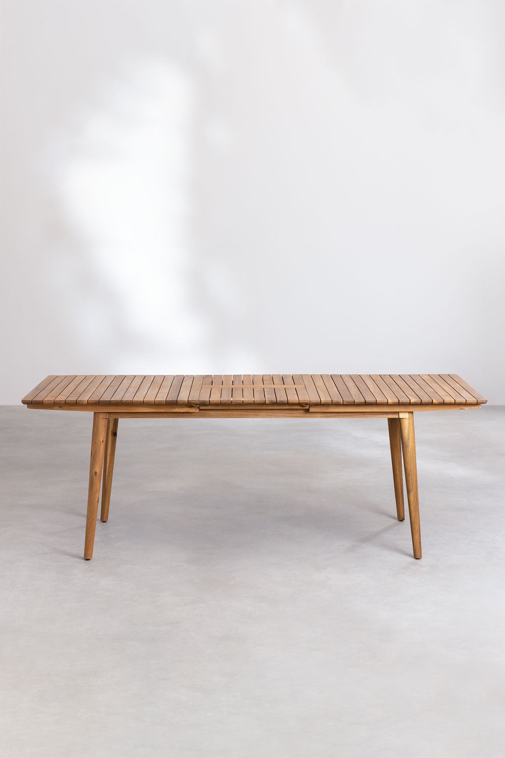 Table de jardin rectangulaire extensible 160-210x90 cm en bois d'acacia Tenay