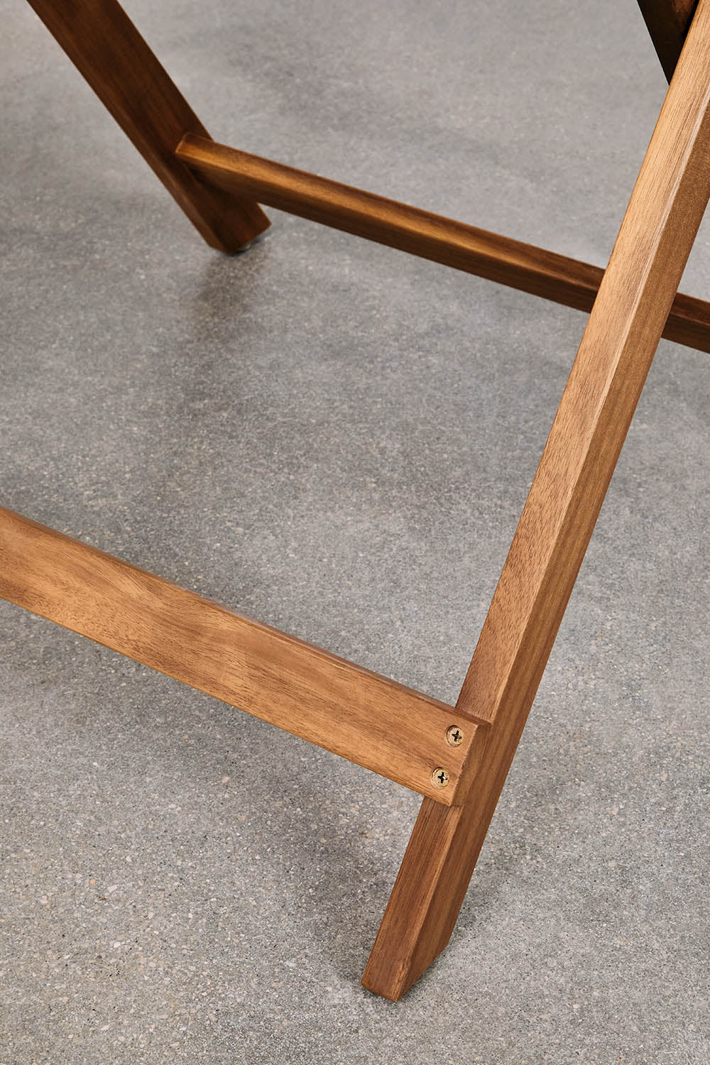 Table de jardin carrée 60x60 cm pliable en bois d'acacia Delawer