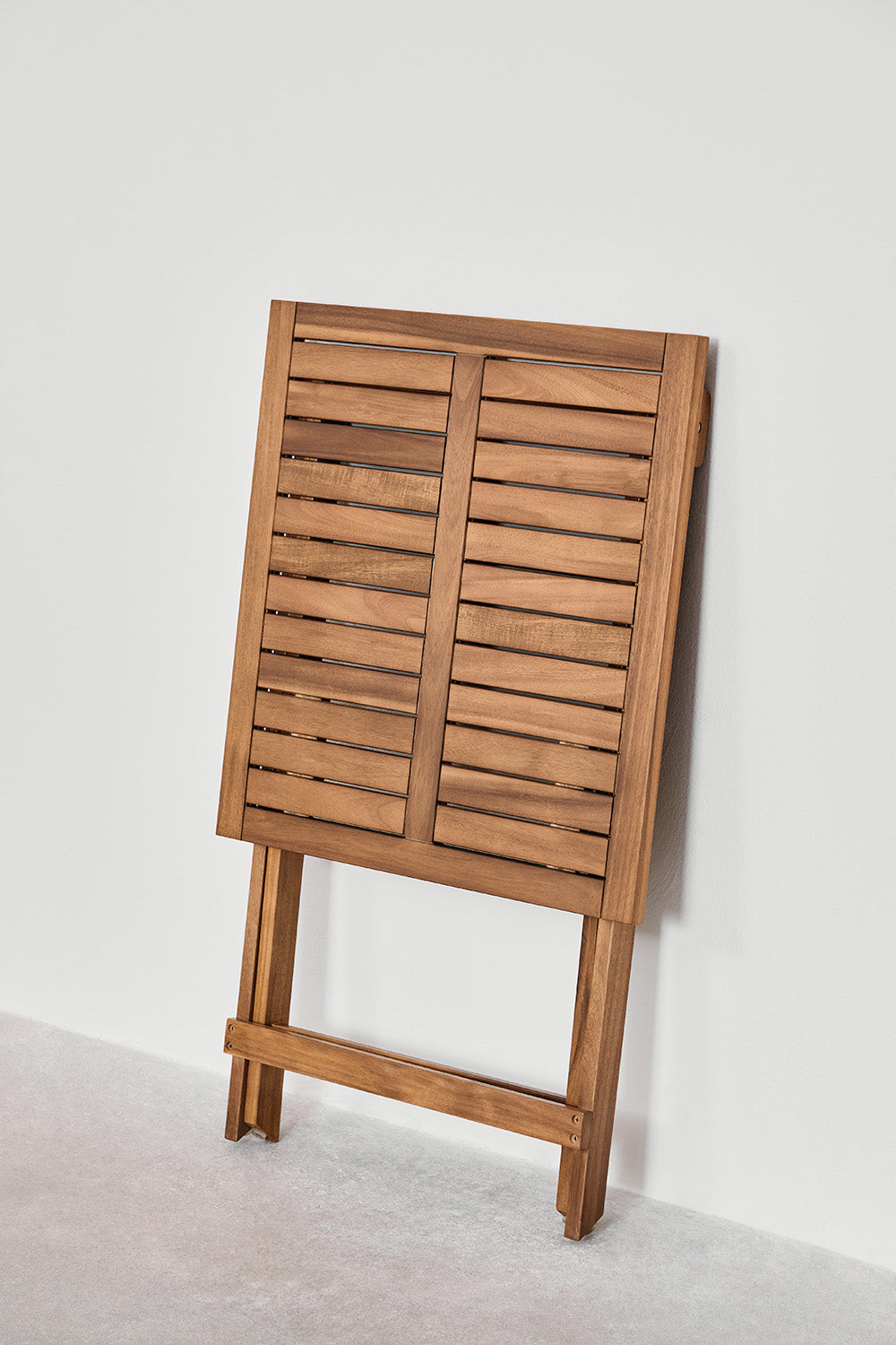 Table de jardin carrée 60x60 cm pliable en bois d'acacia Delawer