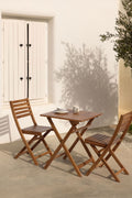 Table de jardin carrée 60x60 cm pliable en bois d'acacia Delawer