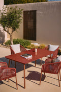 Table de jardin rectangulaire 160x90 cm en verre Arhiza