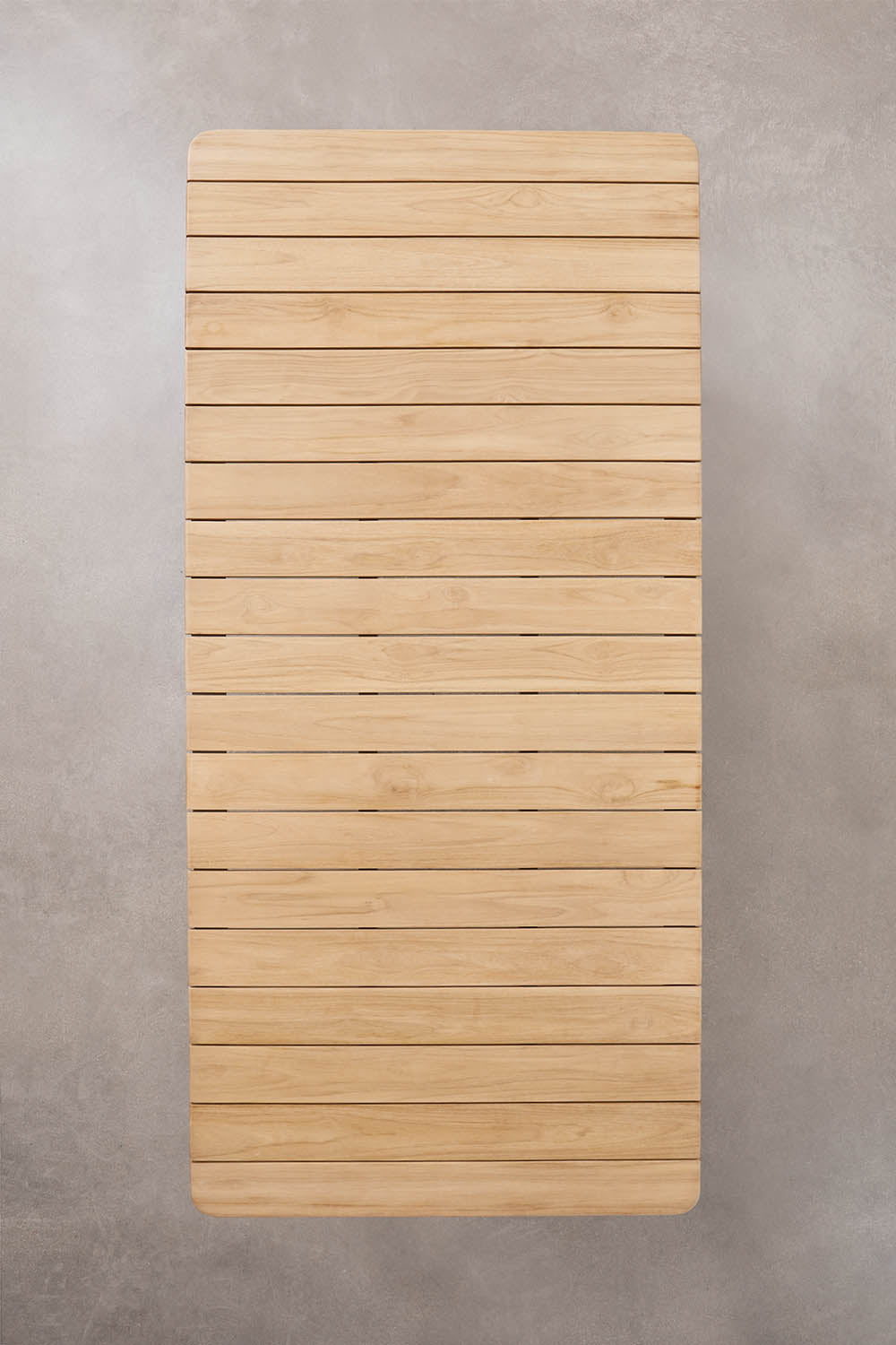 Table de jardin rectangulaire en aluminium et bois de teck Sirka