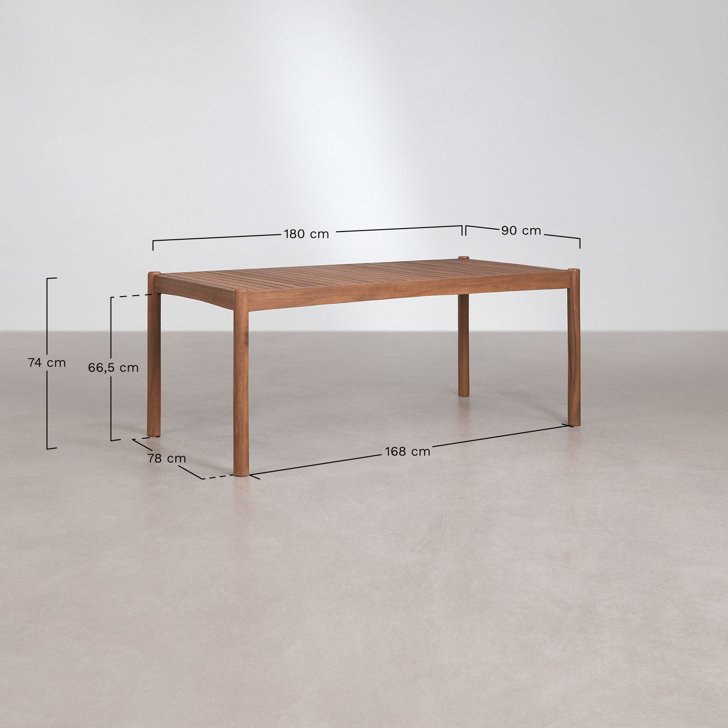 Table de jardin rectangulaire en bois d'acacia Karvia