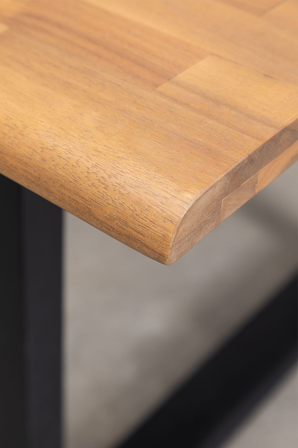 Table de jardin rectangulaire 180x90 cm en bois d'acacia et acier Maupi