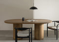 Table à manger ovale en bois de manguier Analis