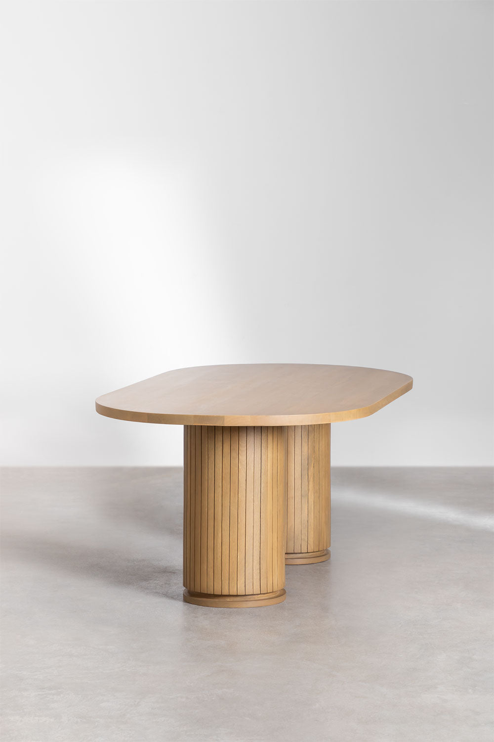 Table à manger ovale en bois de manguier Analis