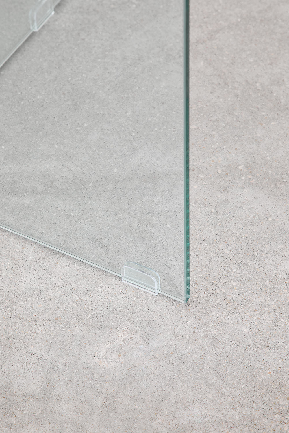 Table à manger rectangulaire 180x90 cm en verre trempé Purio