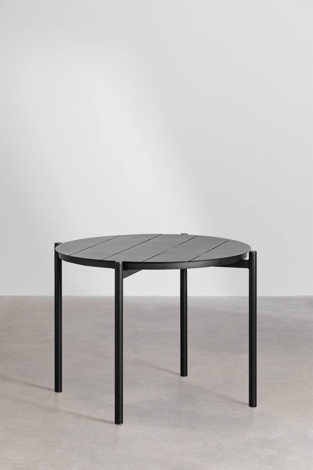 Table de salle à manger ronde Ø110 cm en aluminium Elton