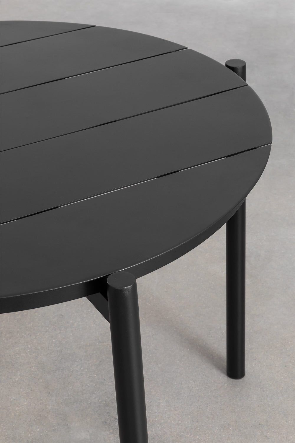 Table de salle à manger ronde Ø110 cm en aluminium Elton