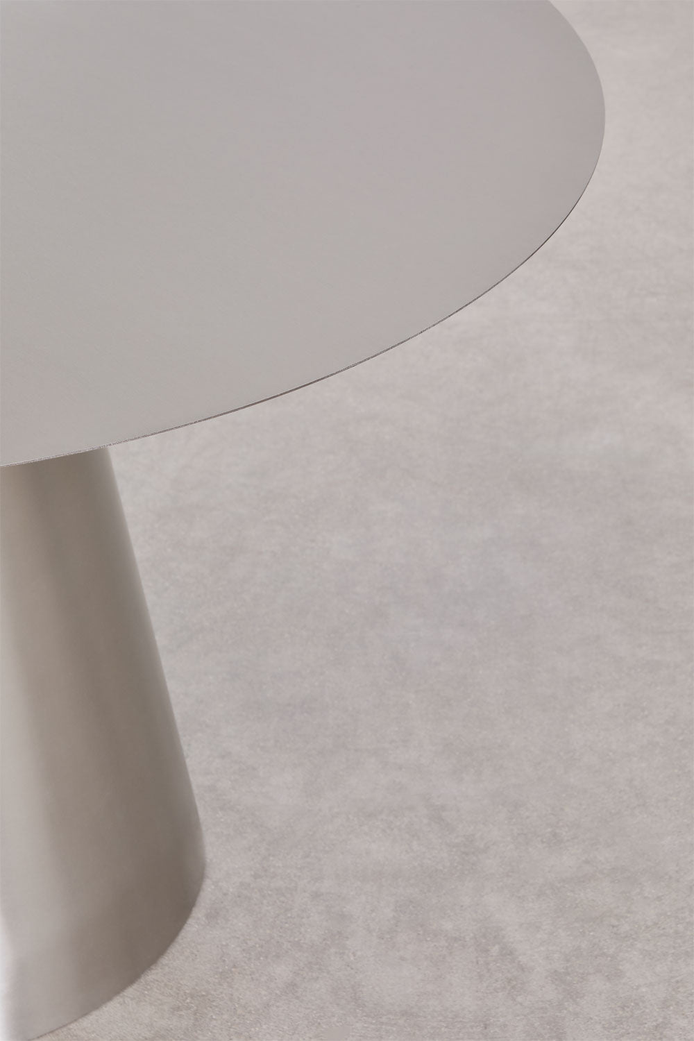 Table de salle à manger ronde Ø120 cm en acier inoxydable Baelor