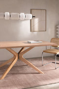 Table à manger rectangulaire 180x90 cm en bois Arnaiz