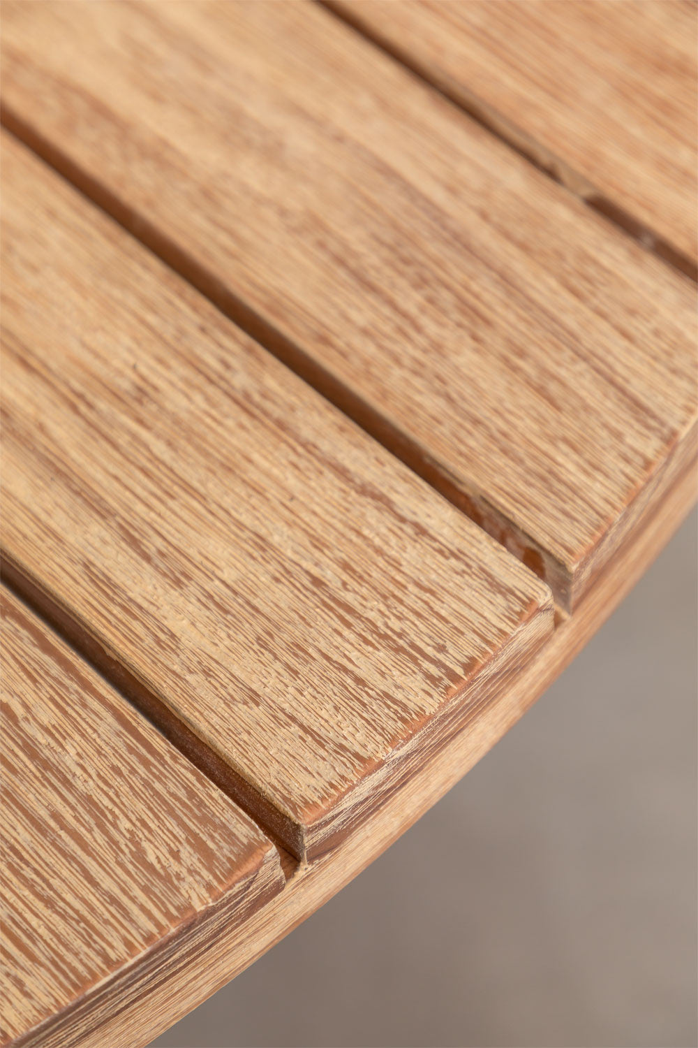 Table de salle à manger ronde en bois Naele