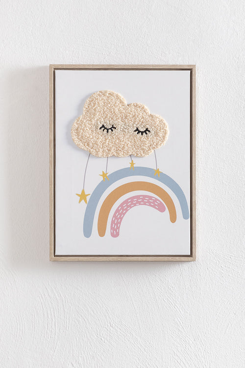 Cadre décoratif 30x40 cm avec texture textile Timoty Kids