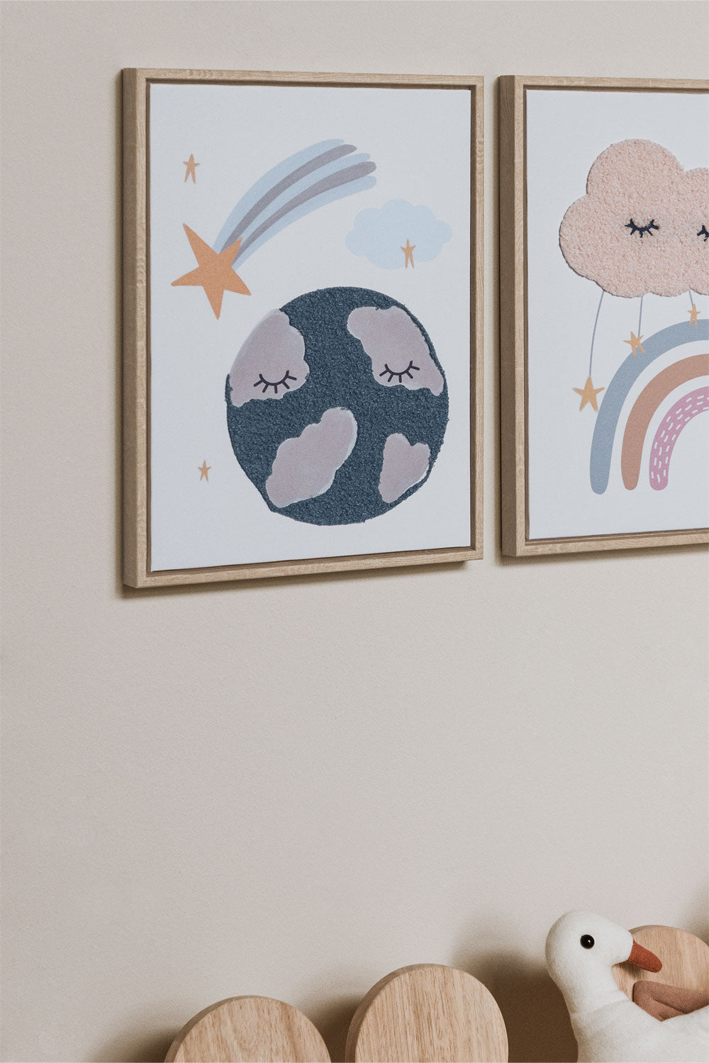 Tableau décoratif 30x40 cm avec texture textile Haley Kids