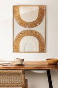 Tableau décoratif 50x70 cm en MDF et raphia Basabe