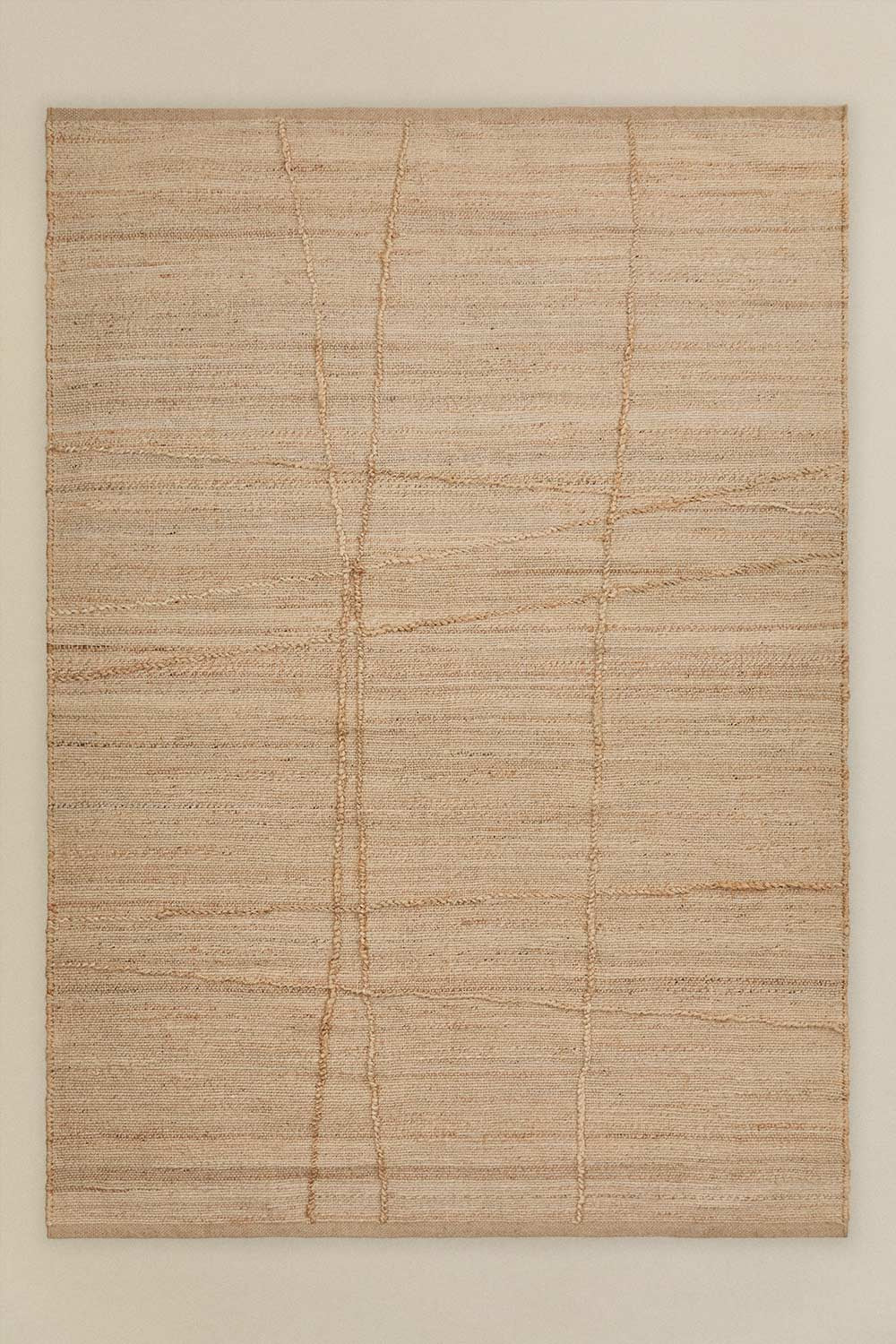 Tapis rectangulaire en jute et coton Emeline
