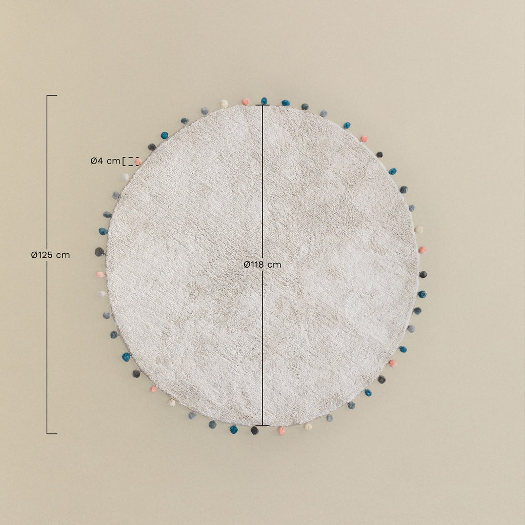 Tapis rond Ø125 cm en coton Cinder Kids