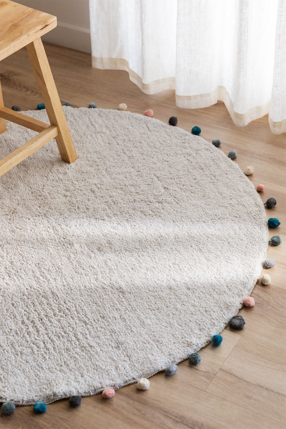 Tapis rond Ø125 cm en coton Cinder Kids