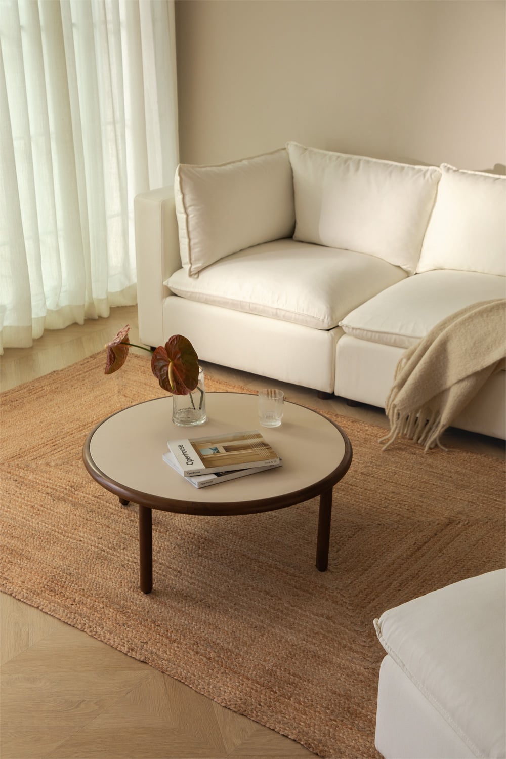 Tapis rectangulaire en jute Tempo
