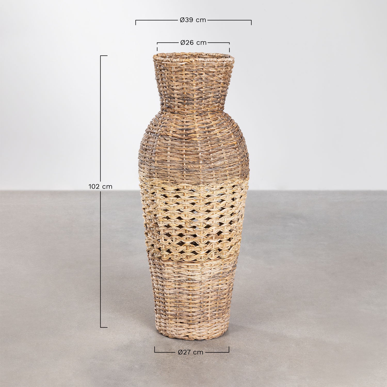 Vase décoratif en rotin Suardi
